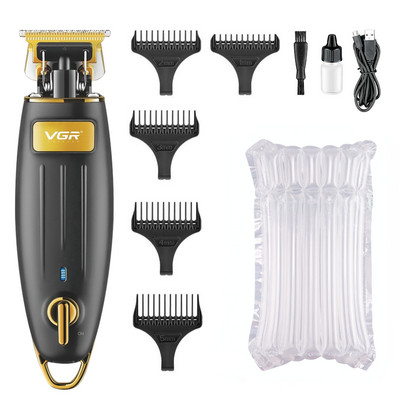 VGR Hair Trimmer Professional Hair Clipper Rechargeable Baber Trimmer Cordless Electric T-Blade 0mm Machine Cutting Machine V-192