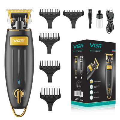 VGR Hair Trimmer Professional Hair Clipper Rechargeable Baber Trimmer Cordless Electric T-Blade 0mm Machine Cutting Machine V-192