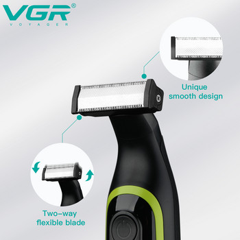 VGR Тример за коса Професионална машинка за подстригване Безжична машина за подстригване Електрически акумулаторен преносим тример за мъже V-017