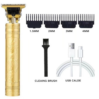 Elektrinė plaukų kirpimo mašina Vintage T9 plaukų kirpimo mašinėlė įkraunama skutimosi kirpimo mašinėlė vyrų kirpėjui Profesionali barzdos kirpimo mašinėlė