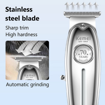 Ηλεκτρική ξυριστική μηχανή κουρευτικής μαλλιών Kemei 3 τεμαχίων Καλώδιο USB Φόρτιση φορητή κουρευτική μηχανή κουρευτικής μηχανή κουρευτικής κουρευτική μηχανή