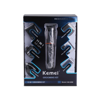 Kemei 11 σε 1 Πολυλειτουργικό κιτ περιποίησης ανδρών Ηλεκτρική κουρευτική μηχανή για μύτη αυτί Γενειάδα Ξυράφι οθόνη LCD Ισχυρή