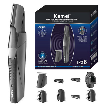 Originali Kemei All In One plaukų kirpimo mašinėlė vyrams veido priežiūrai Kūno groomer Plaunama elektrinė barzdos plaukų kirpimo mašinėlė, įkraunama
