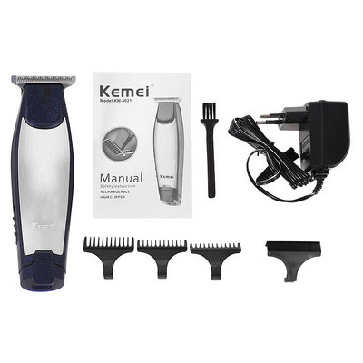 Mașină de tuns profesională Kemei pentru bărbați, aparat de tuns bărbier, baterie litiu-ion, 600 mAh, 43K