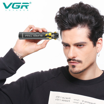 VGR Тример за коса Професионална машинка за подстригване Мини машина за подстригване Акумулаторна безжична електрическа нулева машина за подстригване V-082