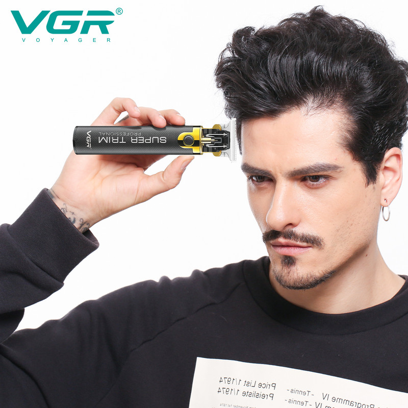 VGR hajvágó Professzionális hajvágó mini hajvágó gép Újratölthető vezeték nélküli elektromos nulla vágógép V-082