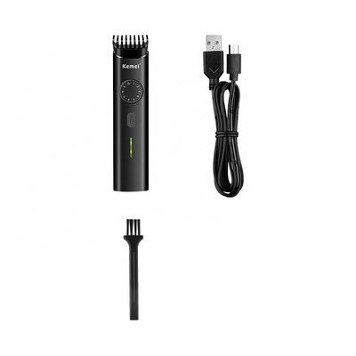 Kemei csendes hajvágó vezeték nélküli elektromos hajvágó férfi újratölthető hajvágó gép 10 hosszbeállítás precíziós tárcsával