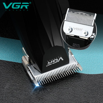 VGR Тример за коса Безжична машина за подстригване Електрическа прическа Професионална машинка за подстригване Тример с цифров дисплей за мъже V-691