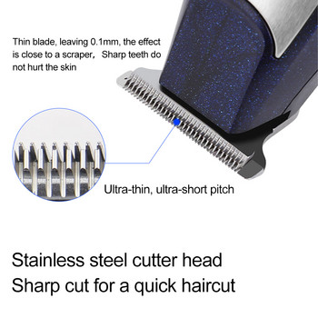 Kemei KM-5021 USB акумулаторна електрическа машинка за подстригване Професионални инструменти за подстригване на коса Домашна машина за подстригване на плешиви коси