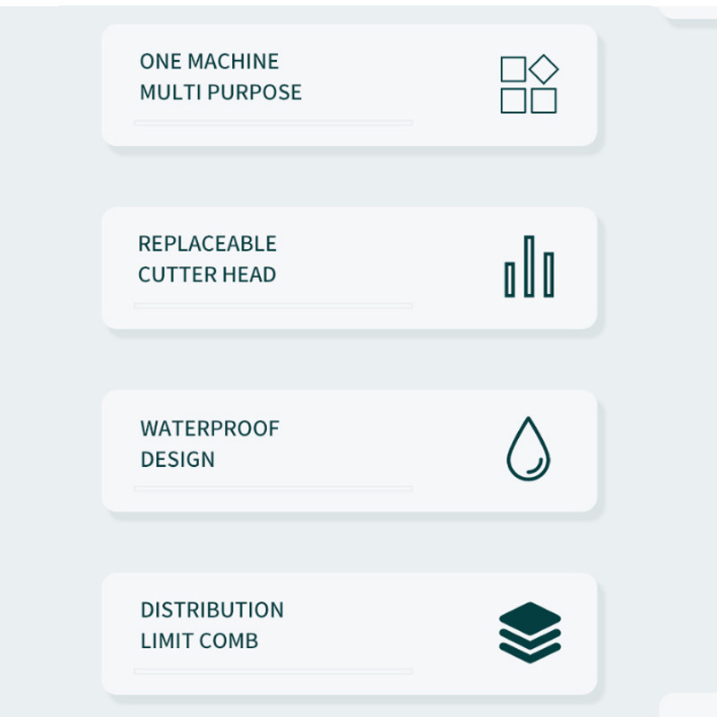 Mașină de tuns barba Kemei originală pentru aparatul de ras electric pentru față și corp Kit de îngrijire pentru bărbați pentru nas, urechi, sprâncene cu pieptene reglabil