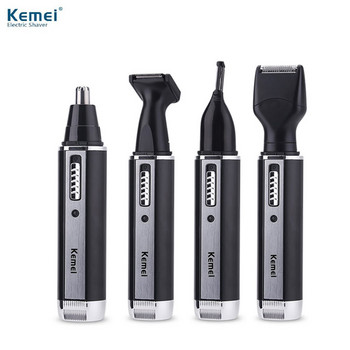 Kemei 4in1 Nose Trimmer Beard Trimer Rechargeable for Men Ear Ear brown Hair and Demoval Machine Cleaning Machine Products