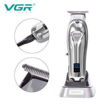 VGR Машинка за подстригване Професионална машина за подстригване Акумулаторна бръснарска безжична машинка за подстригване Metal Zero Cutting Machine V-908
