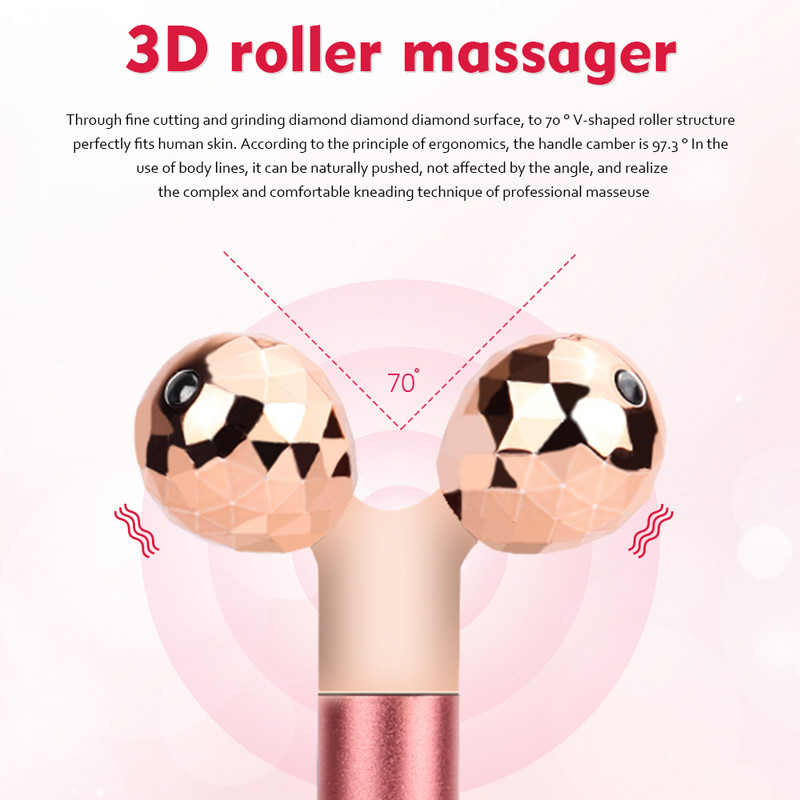 Energy Beauty Bar 3D elektromos vibrációs arcmasszírozó eszköz Arc emelő dupla állát csökkentő öregedésgátló arcmasszírozó bőrhenger
