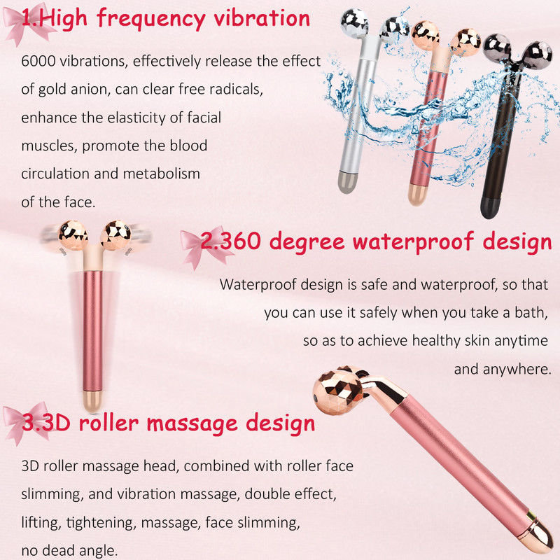 Energy Beauty Bar 3D elektromos vibrációs arcmasszírozó eszköz Arc emelő dupla állát csökkentő öregedésgátló arcmasszírozó bőrhenger