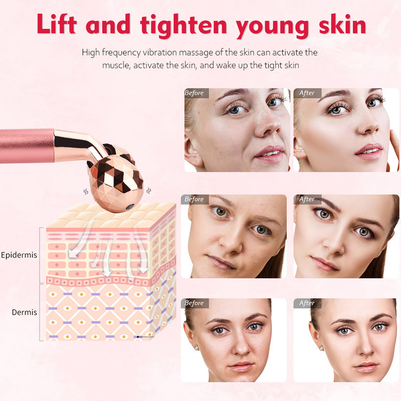 Energy Beauty Bar 3D elektromos vibrációs arcmasszírozó eszköz Arc emelő dupla állát csökkentő öregedésgátló arcmasszírozó bőrhenger