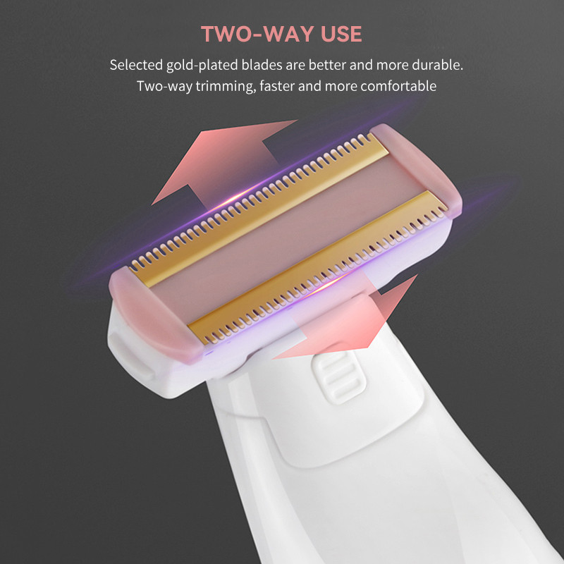 Epilator fara durere Aparat de ras pentru femeie reincarcabil Aparat de ras electric pentru indepartarea parului pe corp Depilator Trimmer pentru bikini Zona intima Ras parul