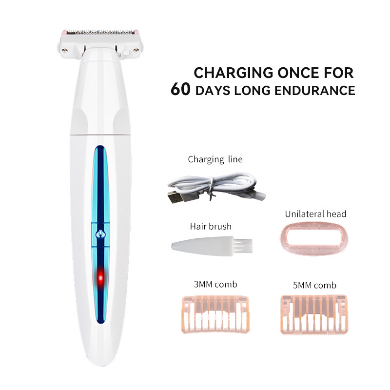 Epilator fara durere Aparat de ras pentru femeie reincarcabil Aparat de ras electric pentru indepartarea parului pe corp Depilator Trimmer pentru bikini Zona intima Ras parul