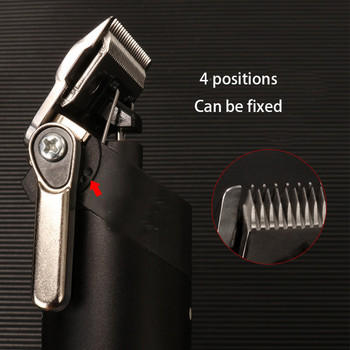 Kemei KM-1892 Cordless Professional Fade Hair Clipper for Barbershop Electric Trimmer Mower Hollow Blade Μπαταρία Li-on 2000mAh