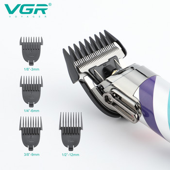Машинка за подстригване VGR T9 Машинка за подстригване Професионална машина за подстригване Акумулаторна регулируема тример с LED дисплей за мъже V-692