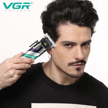 Машинка за подстригване VGR T9 Машинка за подстригване Професионална машина за подстригване Акумулаторна регулируема тример с LED дисплей за мъже V-692