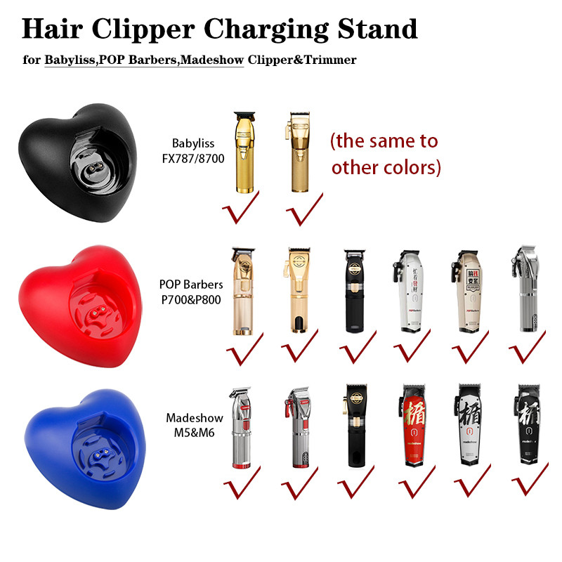 „CestoMen Clipper“ įkrovimo stovas, skirtas „Babyliss“, POP kirpėjoms, „Madeshow Clipper“ plaukų kirpimo mašinėlės įkrovimo stovas kirpėjui