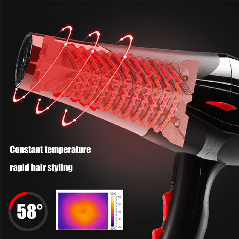 110/22V stipraus vėjo anijonų plaukų džiovintuvas, skirtas buitiniam karštam šaltam nešiojamam plaukų džiovintuvui stipraus vėjo salono plaukų formavimo plaukų džiovintuvas
