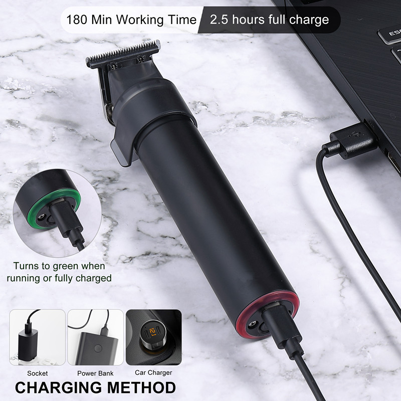 2022 m. T formos profesionali plaukų kirpimo mašinėlė, USB įkraunama plaukų kirpimo mašina, nešiojama barzdos plaukų kirpimo mašinėlė elektrinė skustuvas