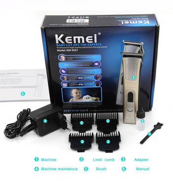 κουρευτική μηχανή για γένια ηλεκτρική ξυριστική μηχανή maquina de cortar o cabelo kemei κουρευτική μηχανή επαναφορτιζόμενη ξυριστική μηχανή κουρέας
