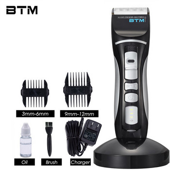 BTM Rechargeable Hair Clipper Professional Hair Trimmer for Men Ceramic Cutter Electric Haircut Set Barber Hair cutting machine