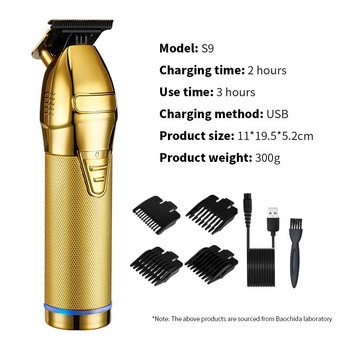 S9 Strong Power Hair Clipper USB Charging Men Barber Beard Trimmer Οικιακό ηλεκτρικό κούρεμα Tondeuse Cheveux Professionnelle