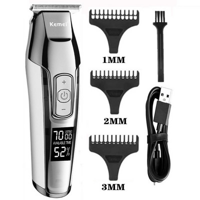 Kemei plaukų kirpimo mašinėlė vyrams Profesionali belaidė įkraunama plaukų kirpimo mašinėlė Kirpykla Strong Power Atsparus vandeniui