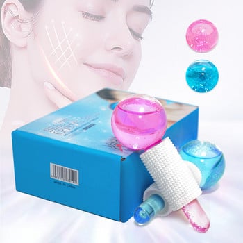 2 τμχ Crystal Ice Hockey Energy μασάζ προσώπου Beauty Eye Massager Globes Roller Water Wave Glasses μπάλα Εργαλεία περιποίησης δέρματος