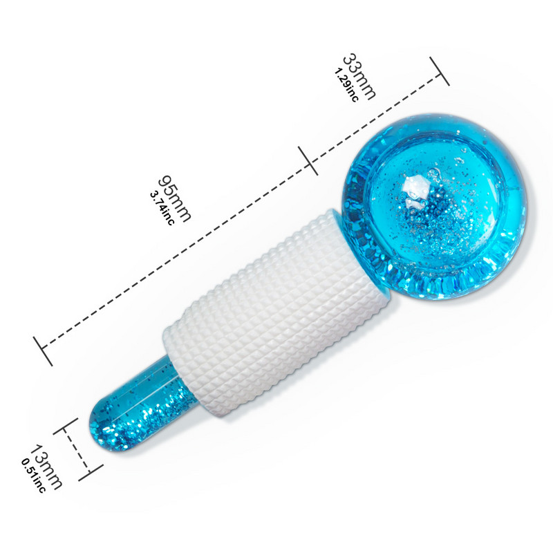 2db Crystal Jégkorong Energia Arcmasszázs Szépség Szemmasszírozó Földgömbök Roller Water Wave Szemüvegek Golyós Bőrápoló Eszközök