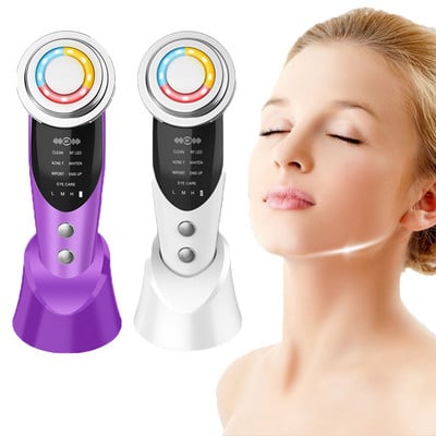 Veido masažuoklis EMS RF radijo dažnio odą stangrinantis LED šviesos terapijos atjauninimas stabdantis senėjimą pašalinantis raukšles veido masažuoklis