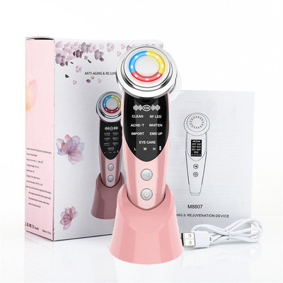 Veido masažuoklis EMS RF radijo dažnio odą stangrinantis LED šviesos terapijos atjauninimas stabdantis senėjimą pašalinantis raukšles veido masažuoklis