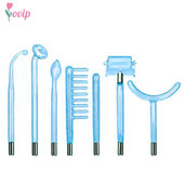 Atașament pentru duză pentru electrozi faciali de înaltă frecvență 4/7 buc. Tuburi de sticlă Lumină roșie Neon Violet Argon Amestecare cu lumină albastră Îngrijirea pielii feței