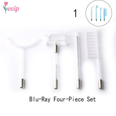 Atașament pentru duză pentru electrozi faciali de înaltă frecvență 4/7 buc. Tuburi de sticlă Lumină roșie Neon Violet Argon Amestecare cu lumină albastră Îngrijirea pielii feței