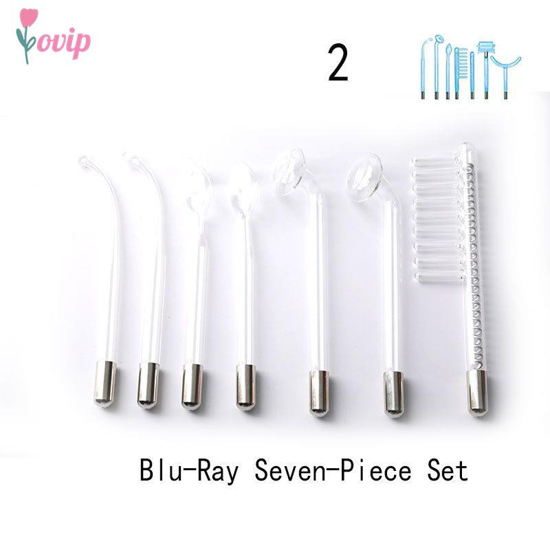 Atașament pentru duză pentru electrozi faciali de înaltă frecvență 4/7 buc. Tuburi de sticlă Lumină roșie Neon Violet Argon Amestecare cu lumină albastră Îngrijirea pielii feței