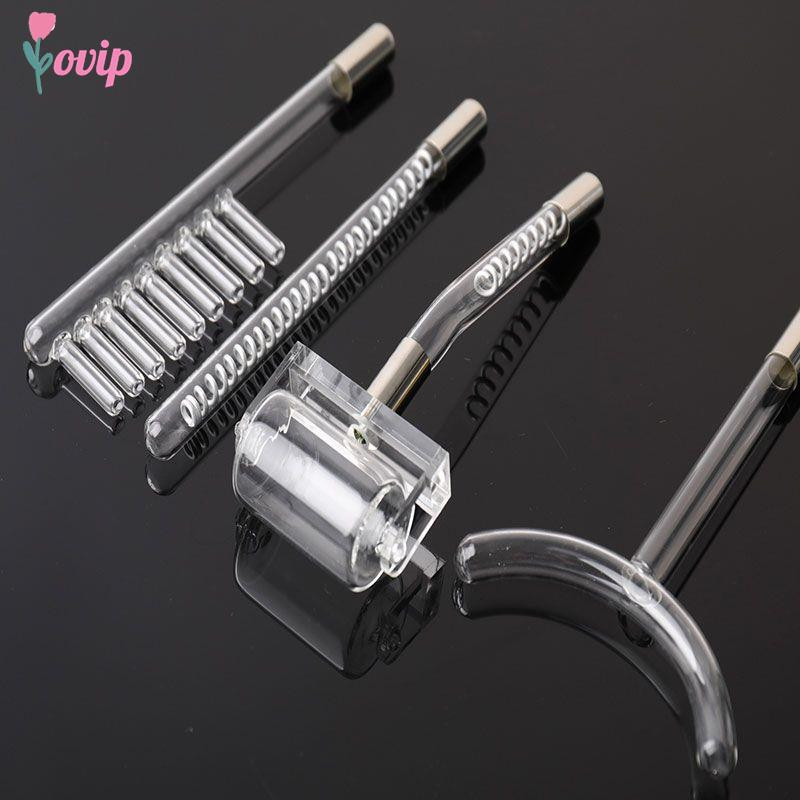 Atașament pentru duză pentru electrozi faciali de înaltă frecvență 4/7 buc. Tuburi de sticlă Lumină roșie Neon Violet Argon Amestecare cu lumină albastră Îngrijirea pielii feței