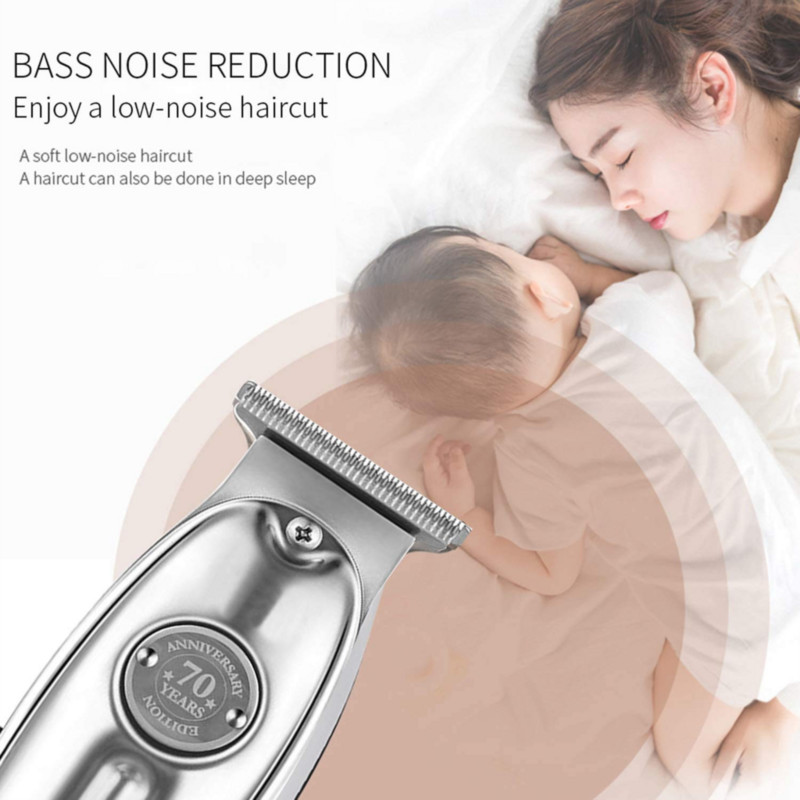 Kemei KM-1949 Profesionali baigiamoji plaukų kirpimo mašinėlė vyrams elektrinė belaidė plaukų kirpimo mašinėlė T formos ašmenimis drožyba plikos galvos plaukų kirpimo mašina