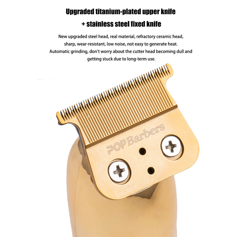 2021. Profesionalno šišanje Pop Barbers P700 Oil Head Električni aparati za šišanje Golden Carving Škare Električni brijač Trimer za kosu