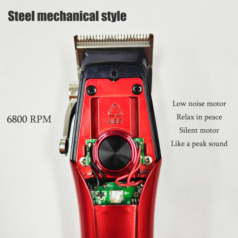 Κουρευτική κουρευτική μηχανή κομμωτηρίου κομμωτηρίου με LED Power Reminder Ηλεκτρική κουρευτική μηχανή ντεγκραντέ με ντεγκραντέ Ηλεκτρική κουρευτική μηχανή MotFex Black Knight