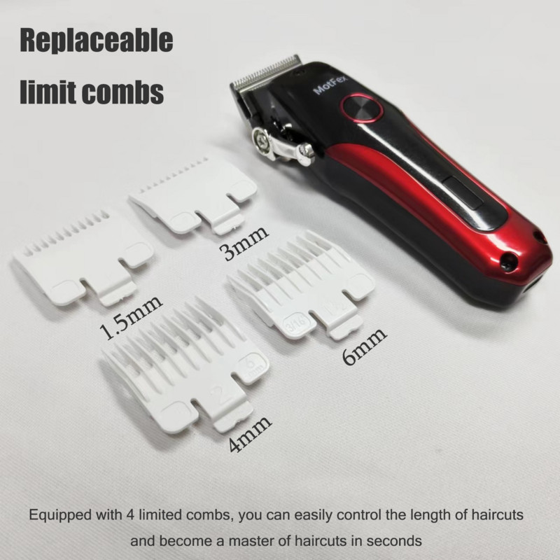 Κουρευτική κουρευτική μηχανή κομμωτηρίου κομμωτηρίου με LED Power Reminder Ηλεκτρική κουρευτική μηχανή ντεγκραντέ με ντεγκραντέ Ηλεκτρική κουρευτική μηχανή MotFex Black Knight