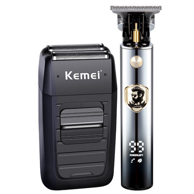 Profesionali vyrų plaukų kirpimo mašinėlė elektrinė barzdos kirpimo mašinėlė LED ekranas plaukų kirpimo peiliukas USB įkraunamas aparatas plaukų formavimas