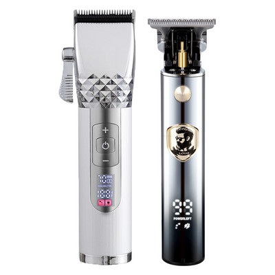 Profesionali vyrų plaukų kirpimo mašinėlė elektrinė barzdos kirpimo mašinėlė LED ekranas plaukų kirpimo peiliukas USB įkraunamas aparatas plaukų formavimas