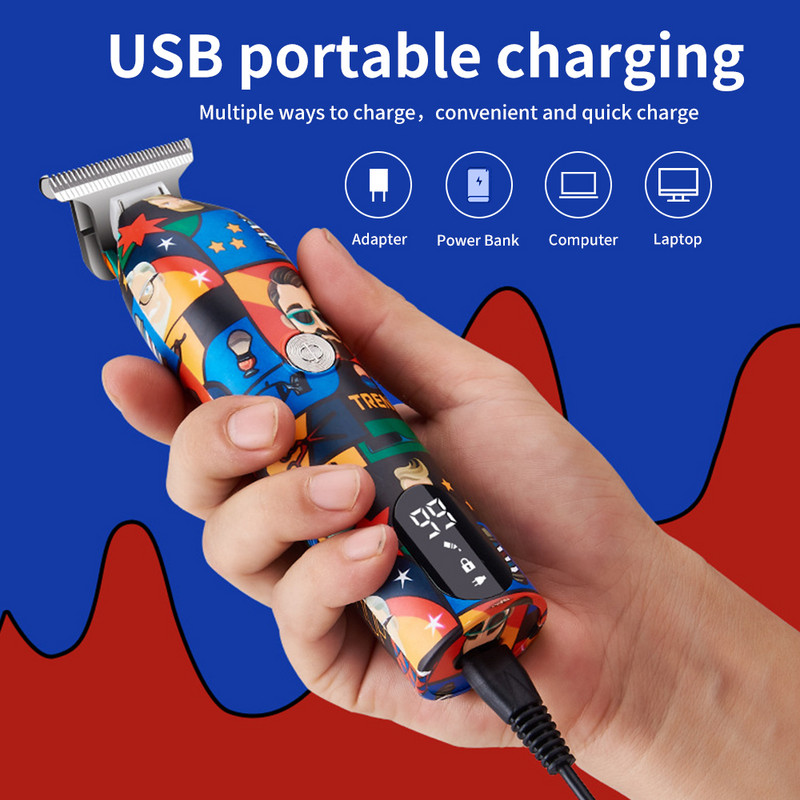 T matu griezējs, elektriskais skuveklis, griezējs, skuveklis bārdas griezējs, frizieris, profesionāls vīrietis, griezējs, griešanas veidošanas rīki vīriešiem