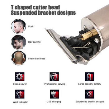 USB акумулаторна машинка за подстригване Водоустойчива електрическа самобръсначка Машина за подстригване Брада Нос Бръснар Тример за коса за мъже