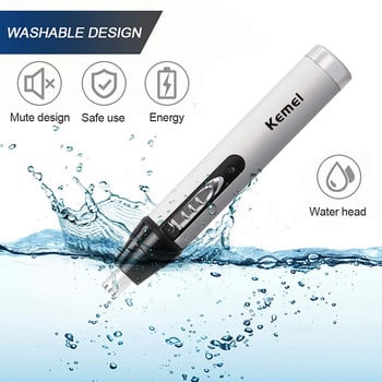 Kemei 3 in1 Electric Nose Ear Trimmer For Men Shaver Epilator Επαναφορτιζόμενη μηχανή ξυρίσματος Clipper Φρυδιών Trimmer