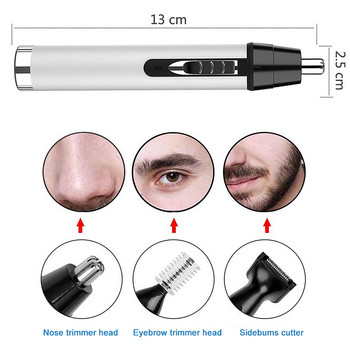 Kemei 3 in1 Electric Nose Ear Trimmer For Men Shaver Epilator Επαναφορτιζόμενη μηχανή ξυρίσματος Clipper Φρυδιών Trimmer