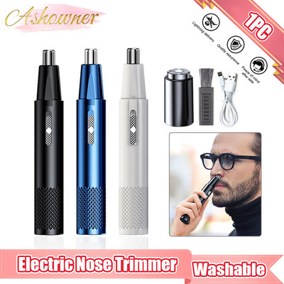 1PC Električni trimer za nos Brijaći aparat za uklanjanje dlačica iz nosa i uha Brijač Unisex potpuno perivi prijenosni trimer za šišanje Beauty Makeup Alat